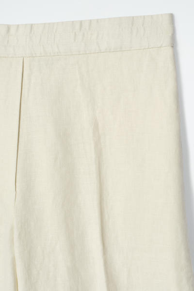 COS ワイドレッグテーラードリネンパンツ
