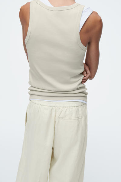 COS ワイドレッグテーラードリネンパンツ