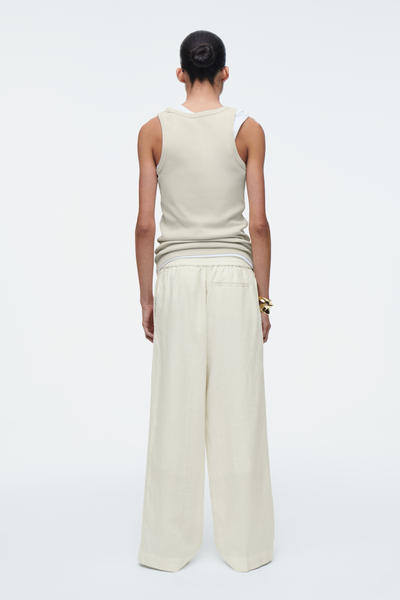 COS ワイドレッグテーラードリネンパンツ