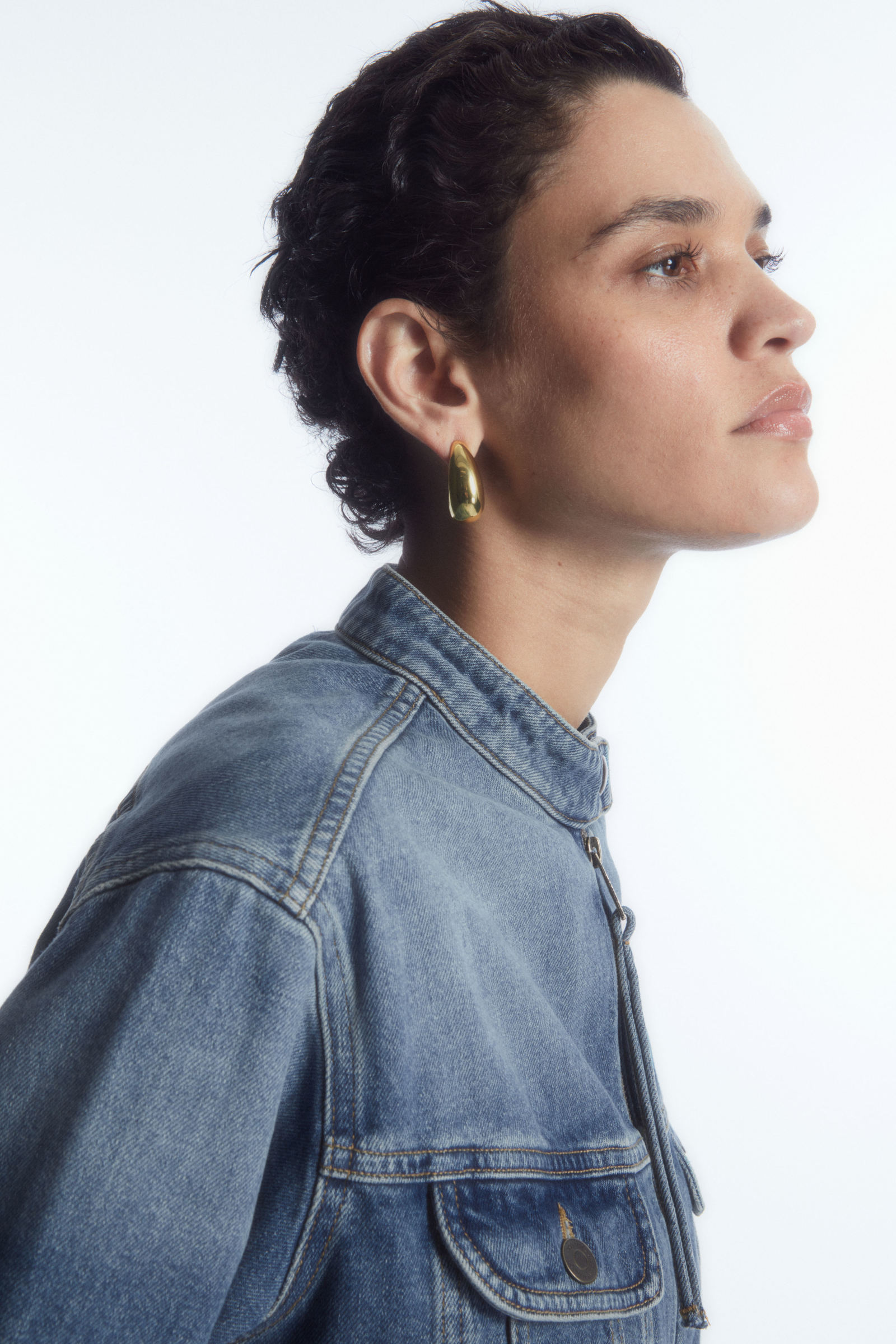 【新品未使用】COS レザー モートジャケット ブラック OVERSIZED APPLIQUED LEATHER BOMBER JACKET オーバーサイズ