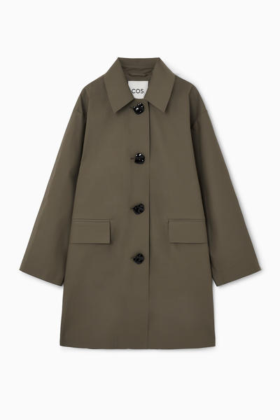 COS ボタンディテールマックコート