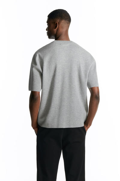 COS オーバーサイズダブルフェイスニットTシャツ