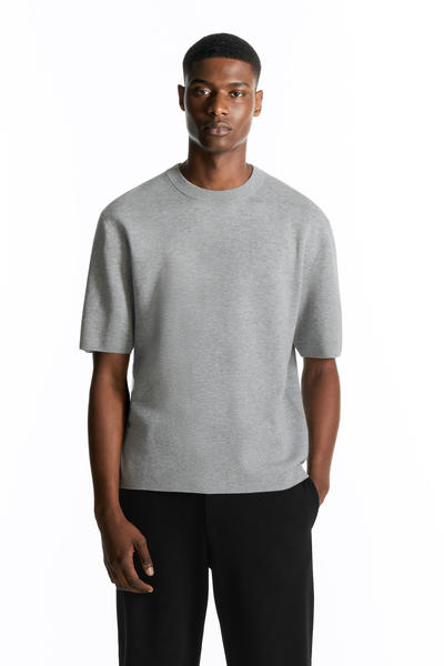 COS オーバーサイズダブルフェイスニットTシャツ