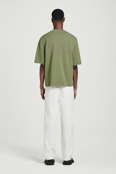 COS オーバーサイズダブルフェイスニットTシャツ