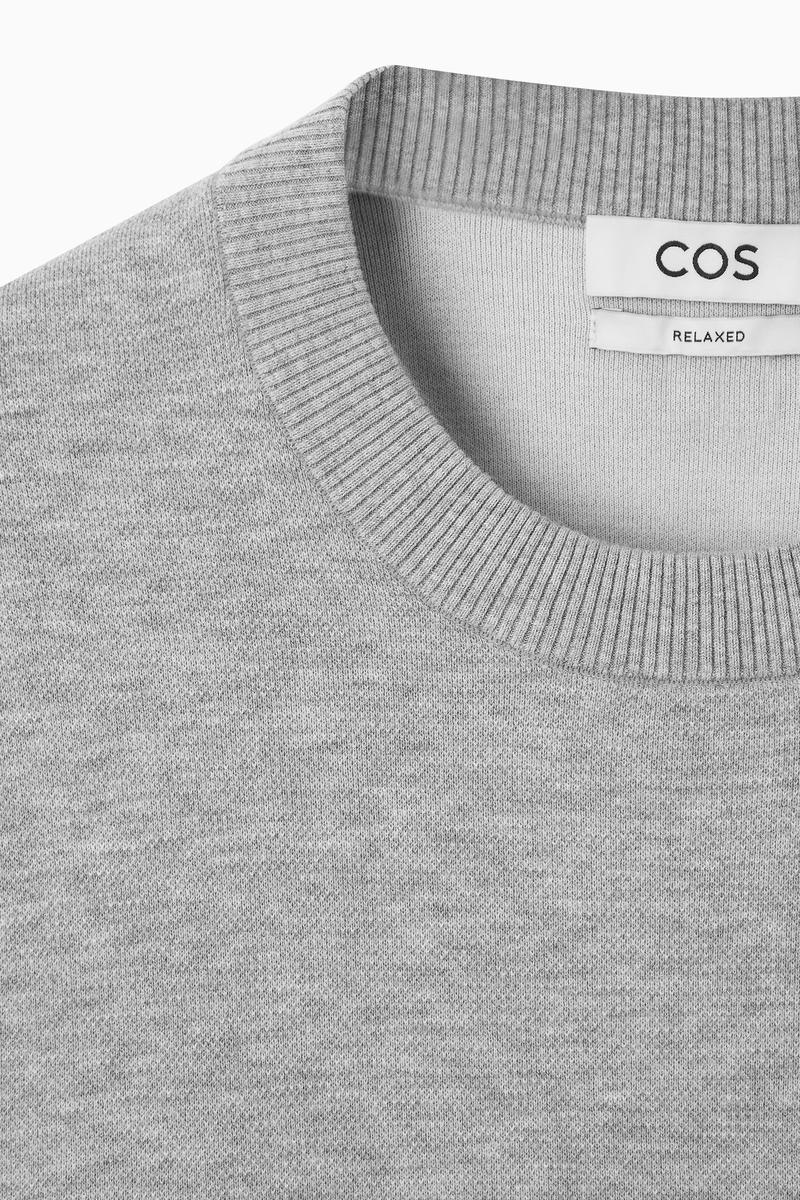 COS オーバーサイズダブルフェイスニットTシャツ