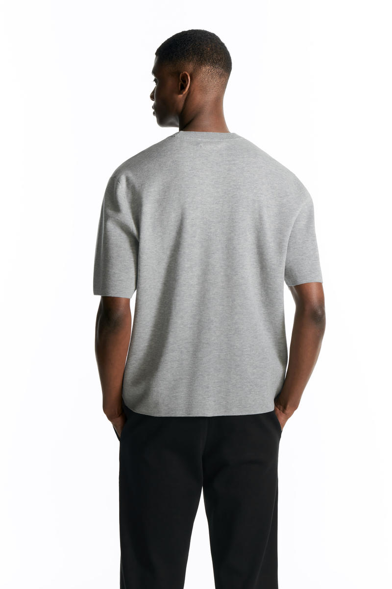 COS オーバーサイズダブルフェイスニットTシャツ