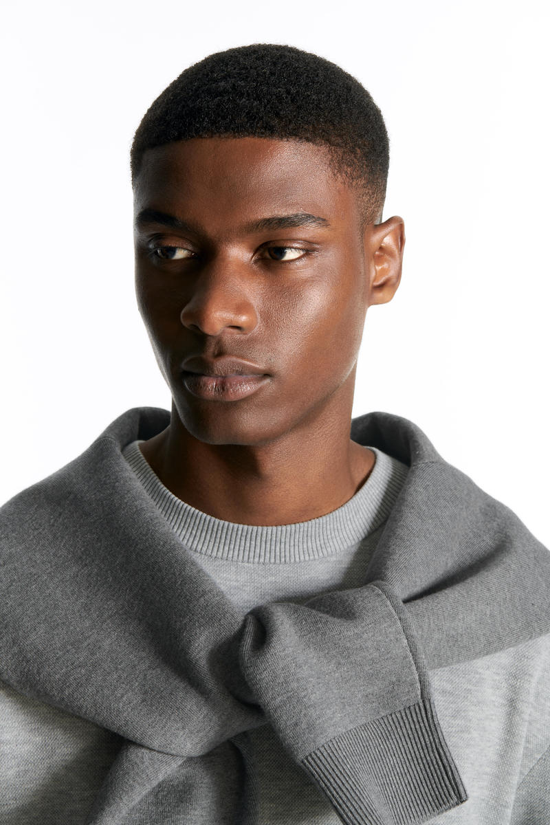 COS オーバーサイズダブルフェイスニットTシャツ