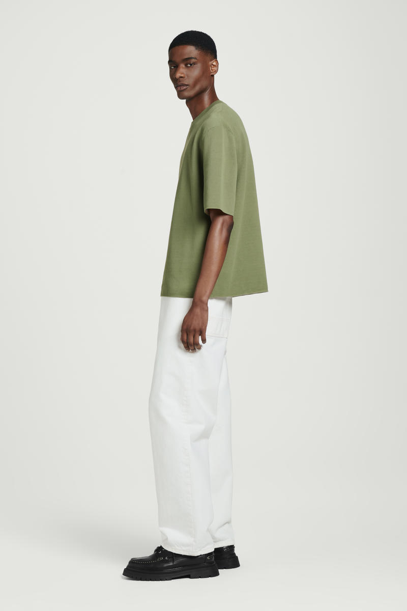 COS オーバーサイズダブルフェイスニットTシャツ