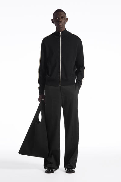 CONTRAST-STRIPE KNITTED TRACK JACKET コントラストストライプニット 