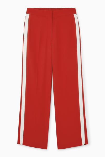 COS ストライプスプリットカフパンツ