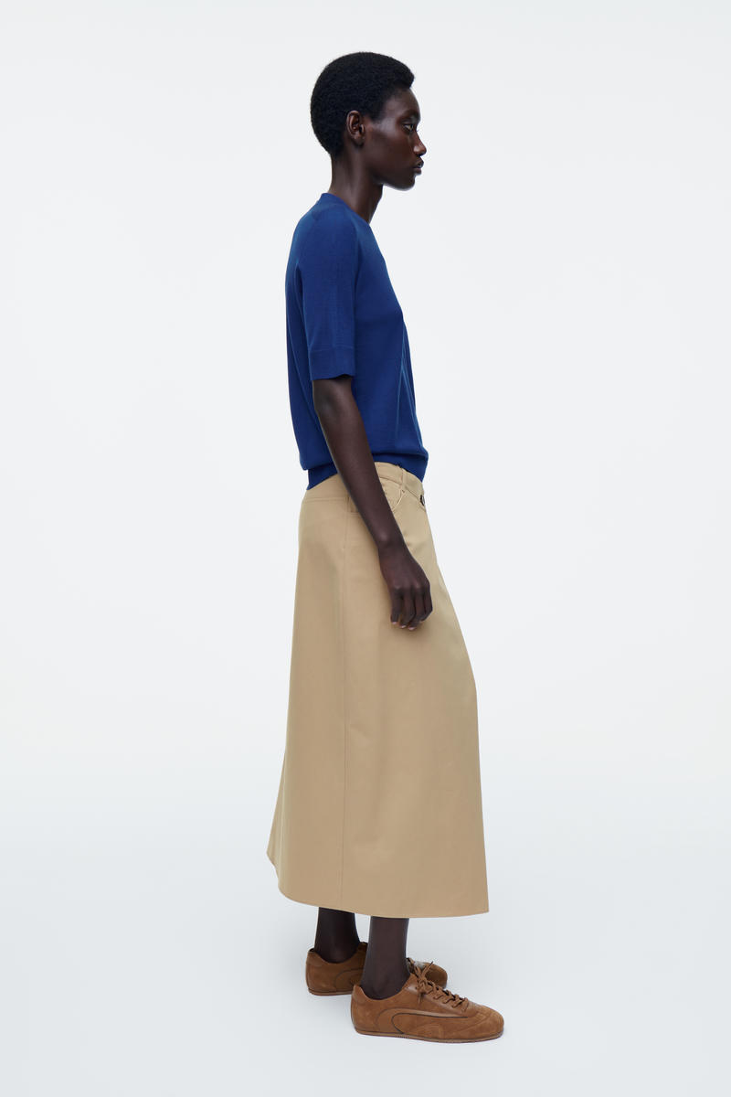 COS メリノウールニットシャツ