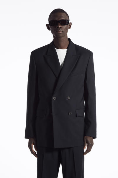 DOUBLE-BREASTED WOOL BLAZER - RELAXED ダブルブレストウールブレザー 