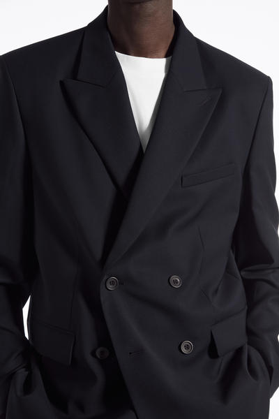 DOUBLE-BREASTED WOOL BLAZER - RELAXED ダブルブレストウールブレザー 