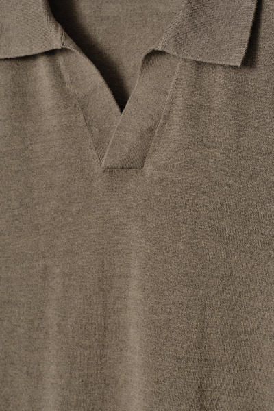 COS ニットリネンポロシャツ