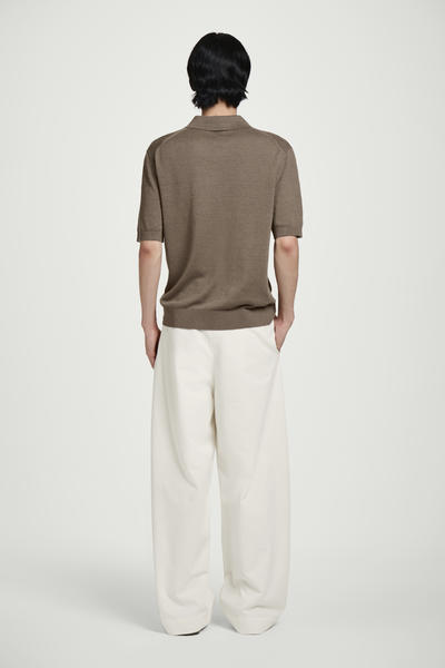 COS ニットリネンポロシャツ