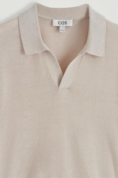 COS ニットリネンポロシャツ