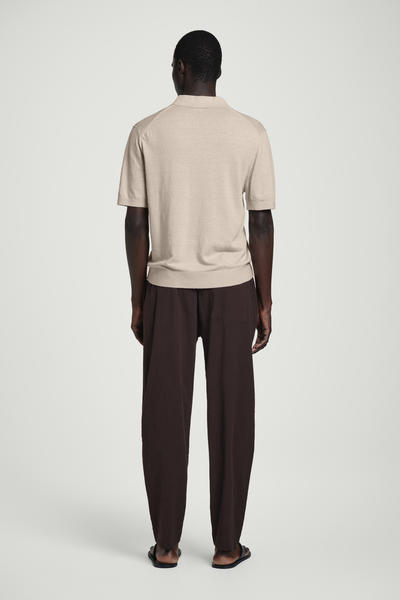 COS ニットリネンポロシャツ