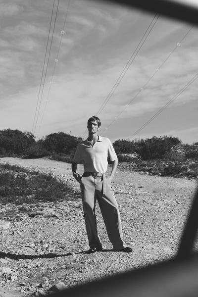 COS ニットリネンポロシャツ