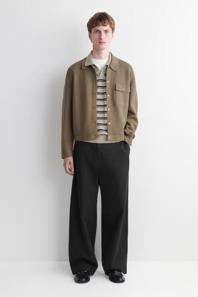 COS ニットリネンポロシャツ