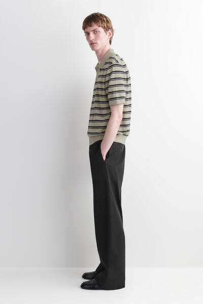 COS ニットリネンポロシャツ