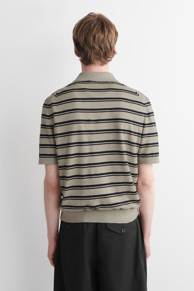 COS ニットリネンポロシャツ