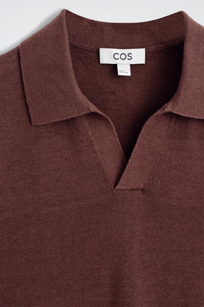 COS ニットリネンポロシャツ