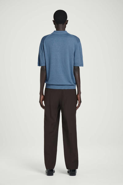 COS ニットリネンポロシャツ