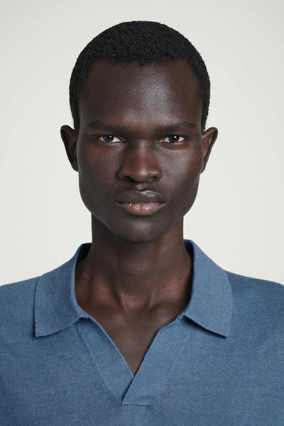 COS ニットリネンポロシャツ