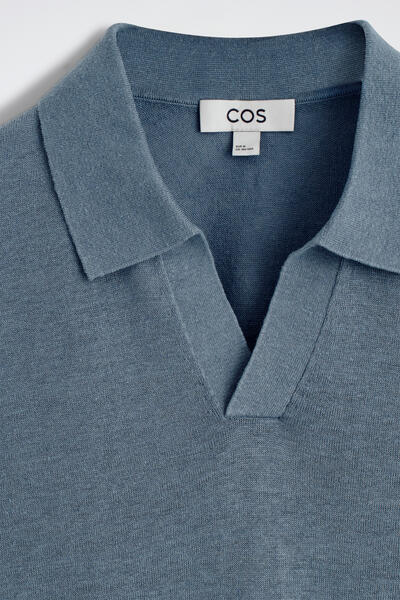 COS ニットリネンポロシャツ