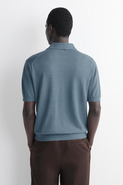 COS ニットリネンポロシャツ