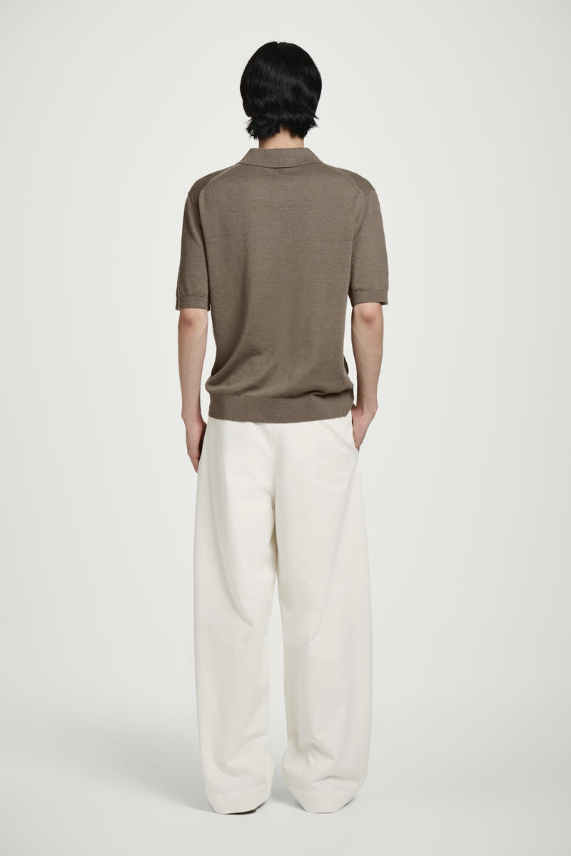 COS ニットリネンポロシャツ