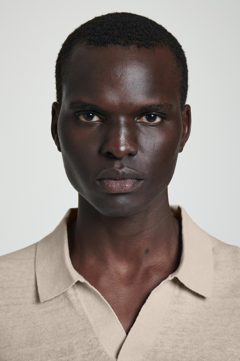 COS ニットリネンポロシャツ