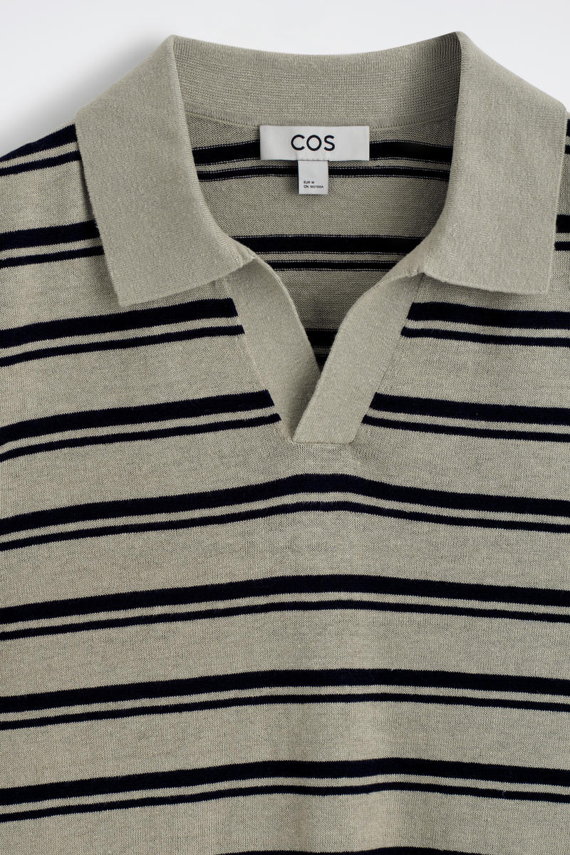 COS ニットリネンポロシャツ