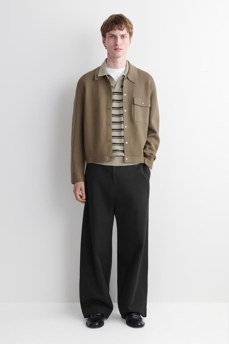 COS ニットリネンポロシャツ