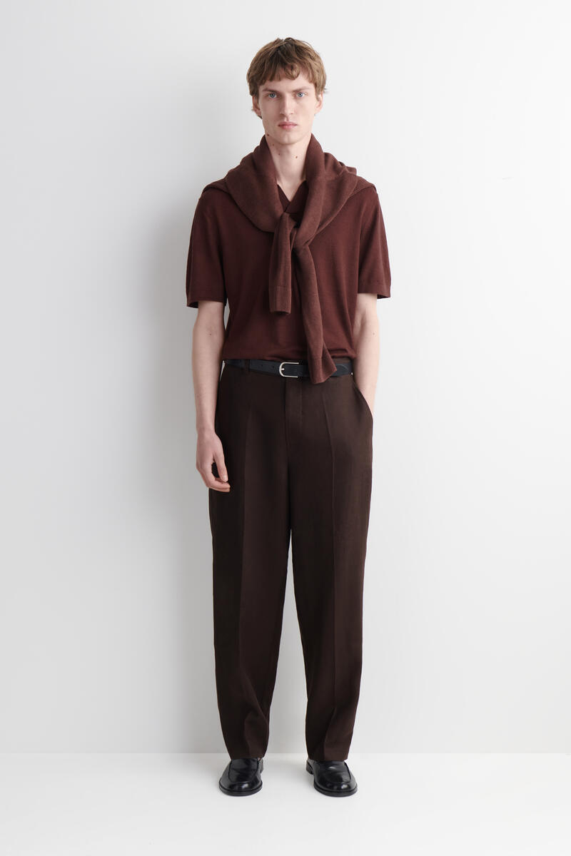 COS ニットリネンポロシャツ