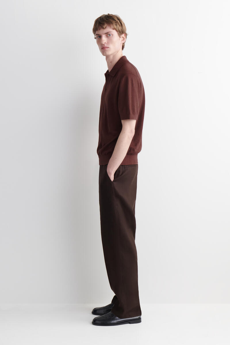 COS ニットリネンポロシャツ