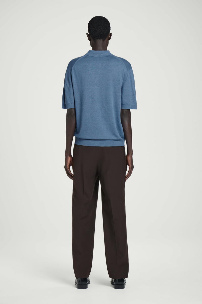 COS ニットリネンポロシャツ