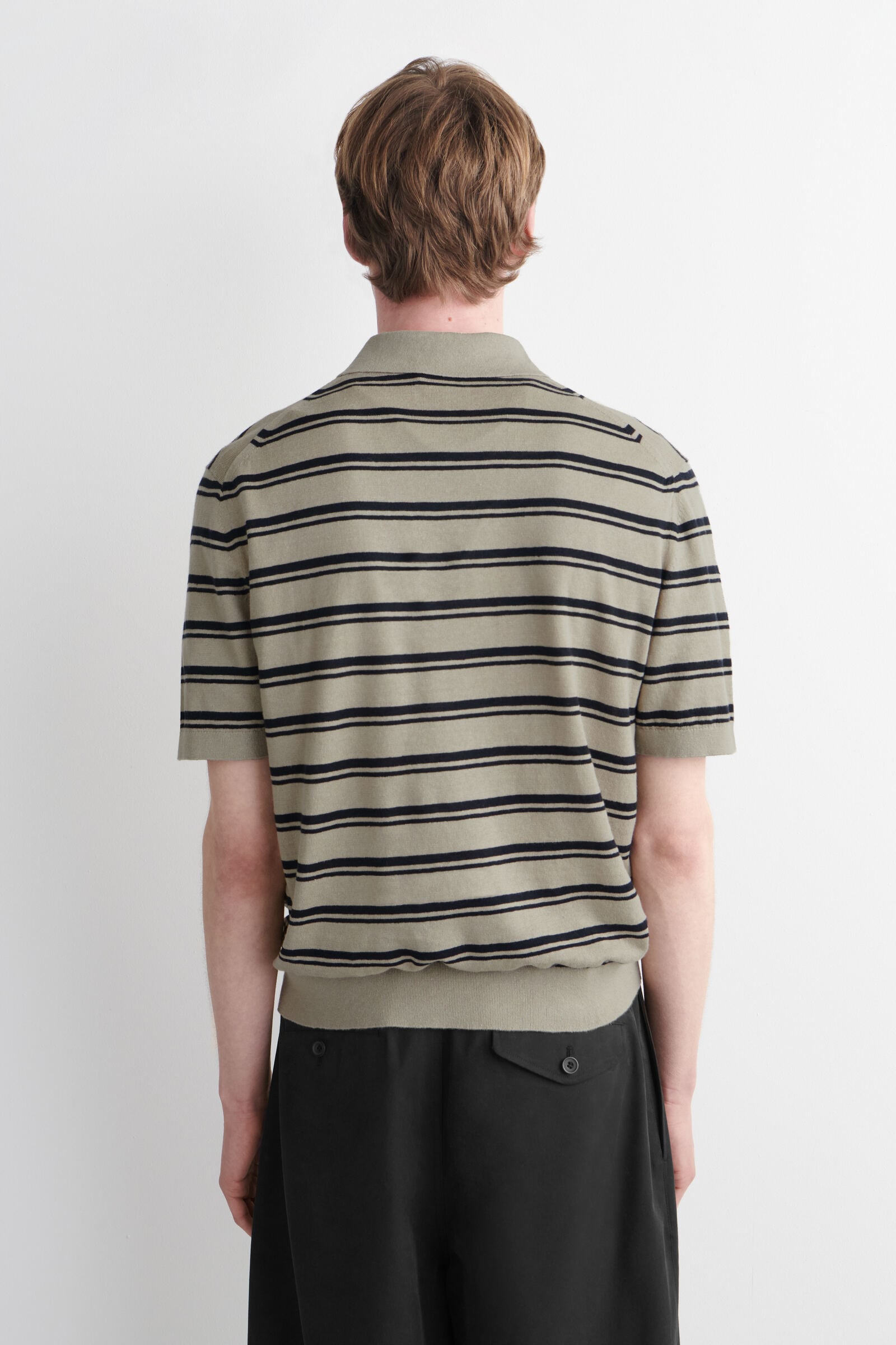 KNITTED LINEN POLO SHIRT ニットリネンポロシャツ ベージュ 