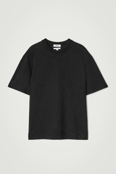 COS 半袖コットンブレンドTシャツ