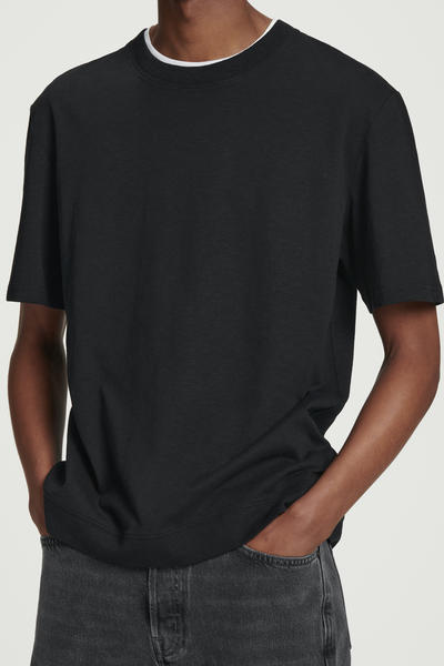 COS 半袖コットンブレンドTシャツ