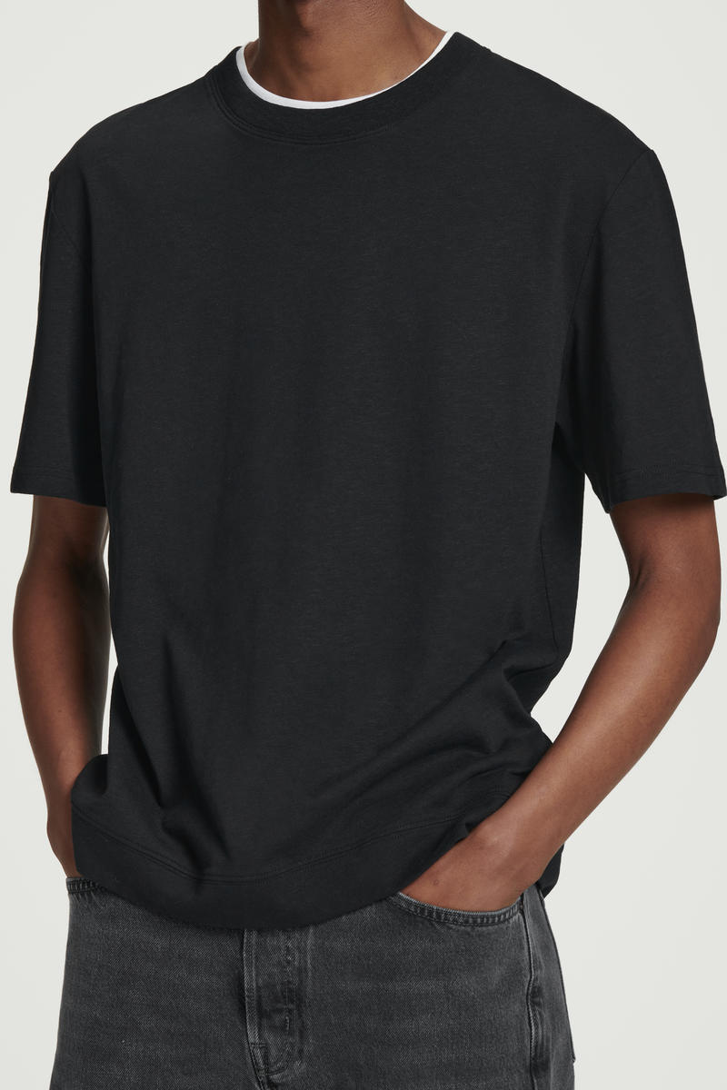 COS 半袖コットンブレンドTシャツ