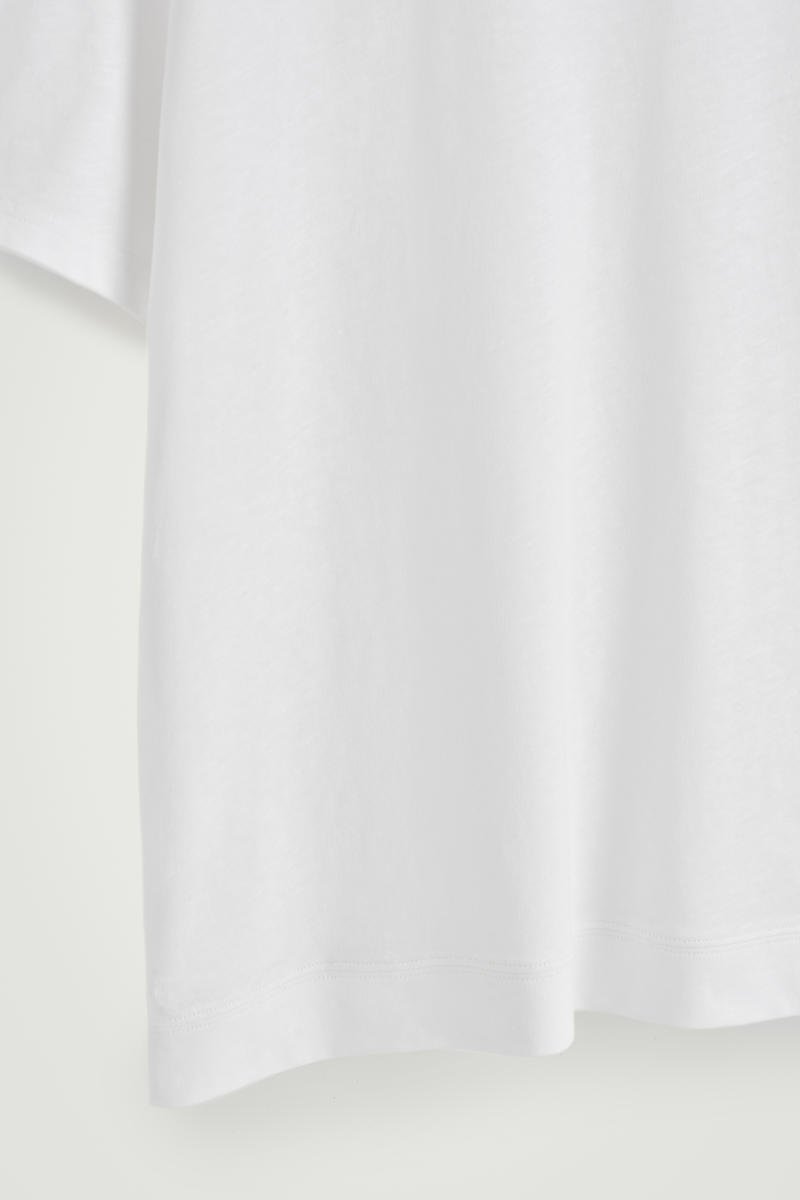 COS 半袖コットンブレンドTシャツ