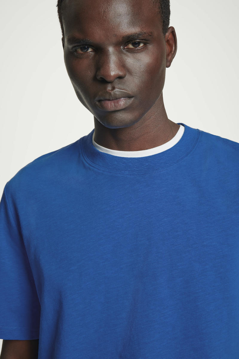 COS 半袖コットンブレンドTシャツ