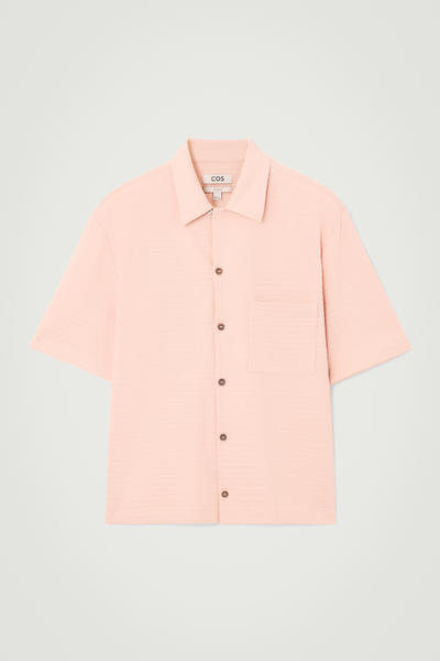 シアサッカー半袖シャツ