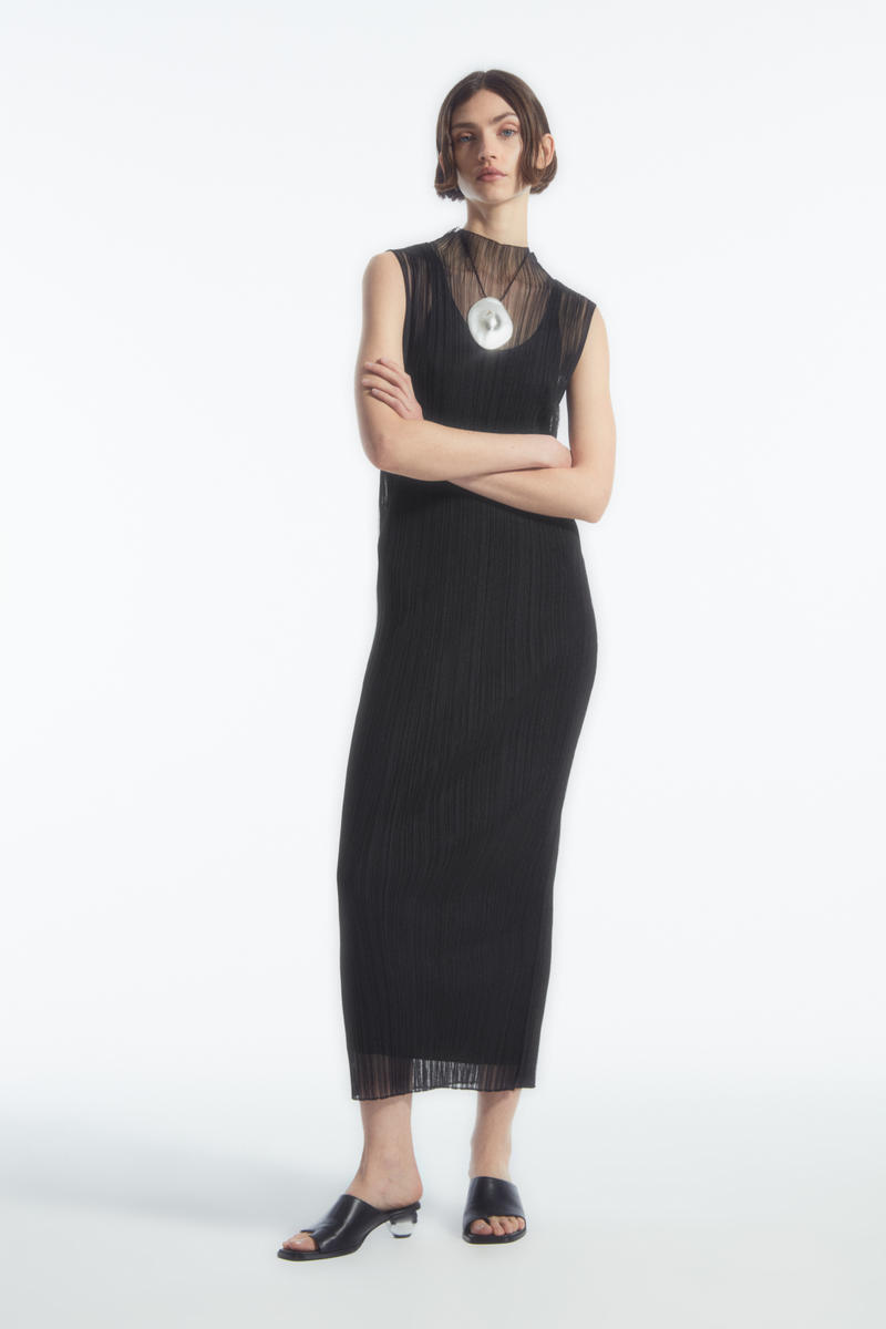 SHEER PLISSE MIDI DRESS シアープリーツミディワンピース｜COS コス 