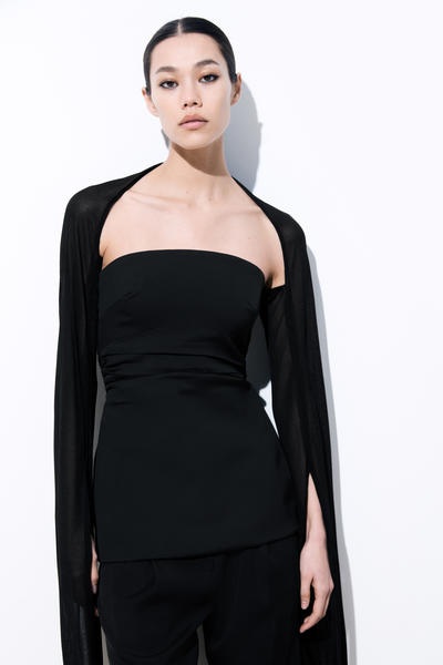 COS シルクブレンドボレロニットスリーブ