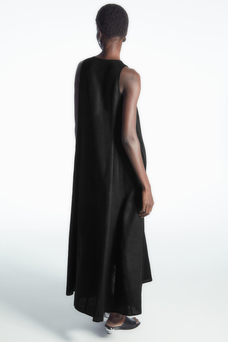 PLEATED LINEN MAXI DRESS プリーツリネンマキシワンピース｜COS コス 