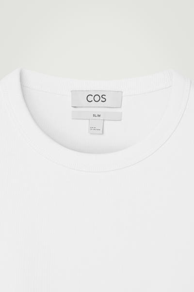 COS スリムフィットリブTシャツ