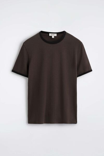 COS スリムリブコットンTシャツ
