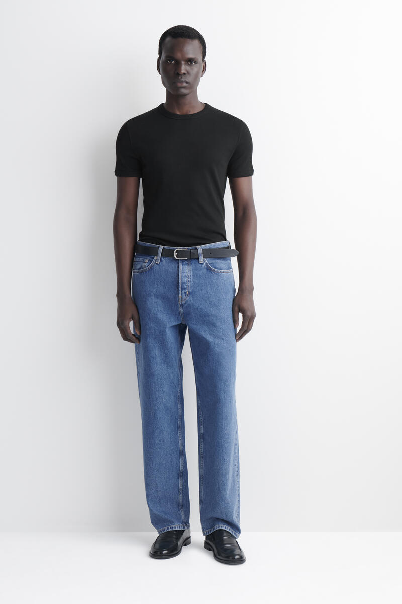 COS スリムフィットリブTシャツ　ブラックMサイズ SLIM RIBBED T-SHIRT スリムフィットリブTシャツ ブラック｜COS コス